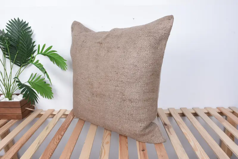 Cushion Cover, Vintage Kilim Throw Pillow, Kilim Pillow Cover, 28x28 Brown Pillow Cover, One Of A Kind Cushion Cover, Handmade Kilim Cushion - 5