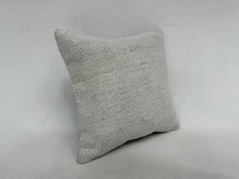 Traditional Pillow Cover, Home Decor Pillow, 16x16 White Cushion, Handmade Cushion, Vintage Kilim Throw Pillow, Ethnical Kilim Rug Pillow, Pillow - 3