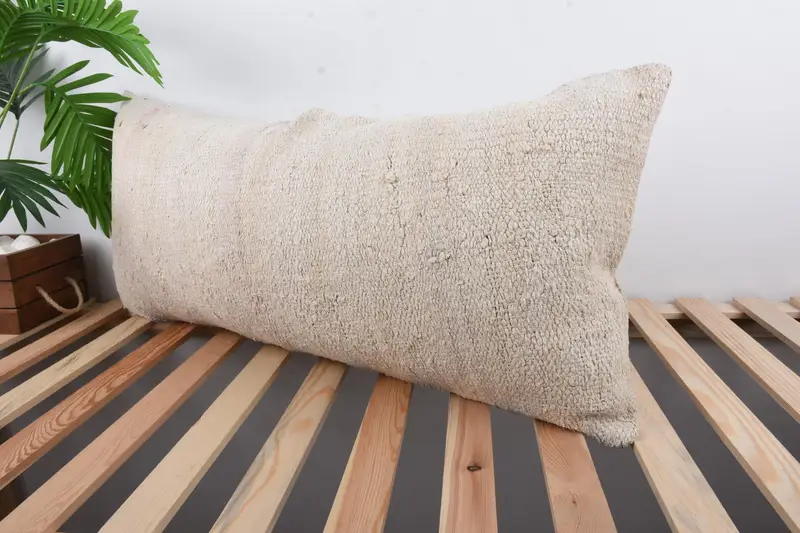Antique Pillows, 16x36 White Cushion Case, Pillow Cover, Boho Pillow Sham Cover, Luxury Pillow Sham, Turkish Kilim Pillow, Ethnic Pillow Cover - 5