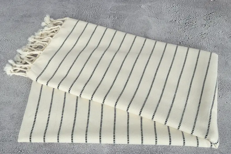 Turkish Bath Towel Set, Peshtemal Towel USA, Custom Towel, Handmade Gift, 68x36 Cotton Striped Towel, Family Gift, Turkish towel, Cute Beach Towel - 6
