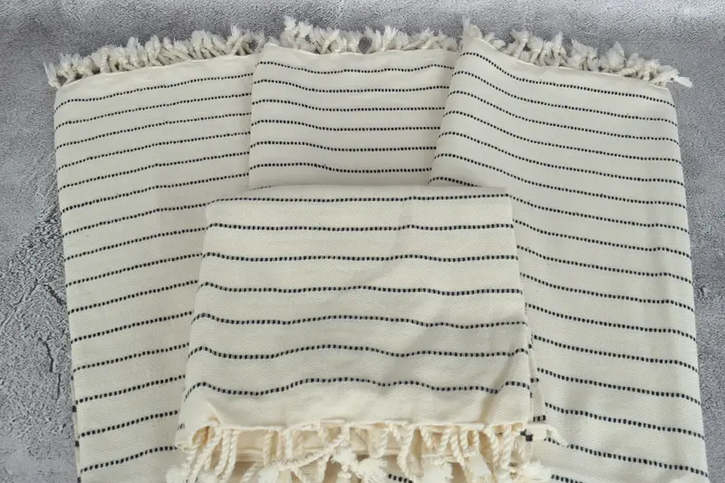 Turkish Bath Towel Set, Peshtemal Towel USA, Custom Towel, Handmade Gift, 68x36 Cotton Striped Towel, Family Gift, Turkish towel, Cute Beach Towel - 4