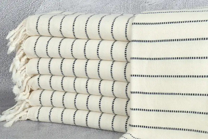 Turkish Bath Towel Set, Peshtemal Towel USA, Custom Towel, Handmade Gift, 68x36 Cotton Striped Towel, Family Gift, Turkish towel, Cute Beach Towel - 1