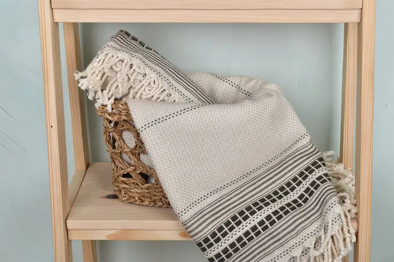Turkish Beach Towel Personalized, Bridesmaid Favors, Luxury towel, Personalized Gifts, Custom Bath Towel, 68x40 Linen Striped Towel, Hammam towel - 4
