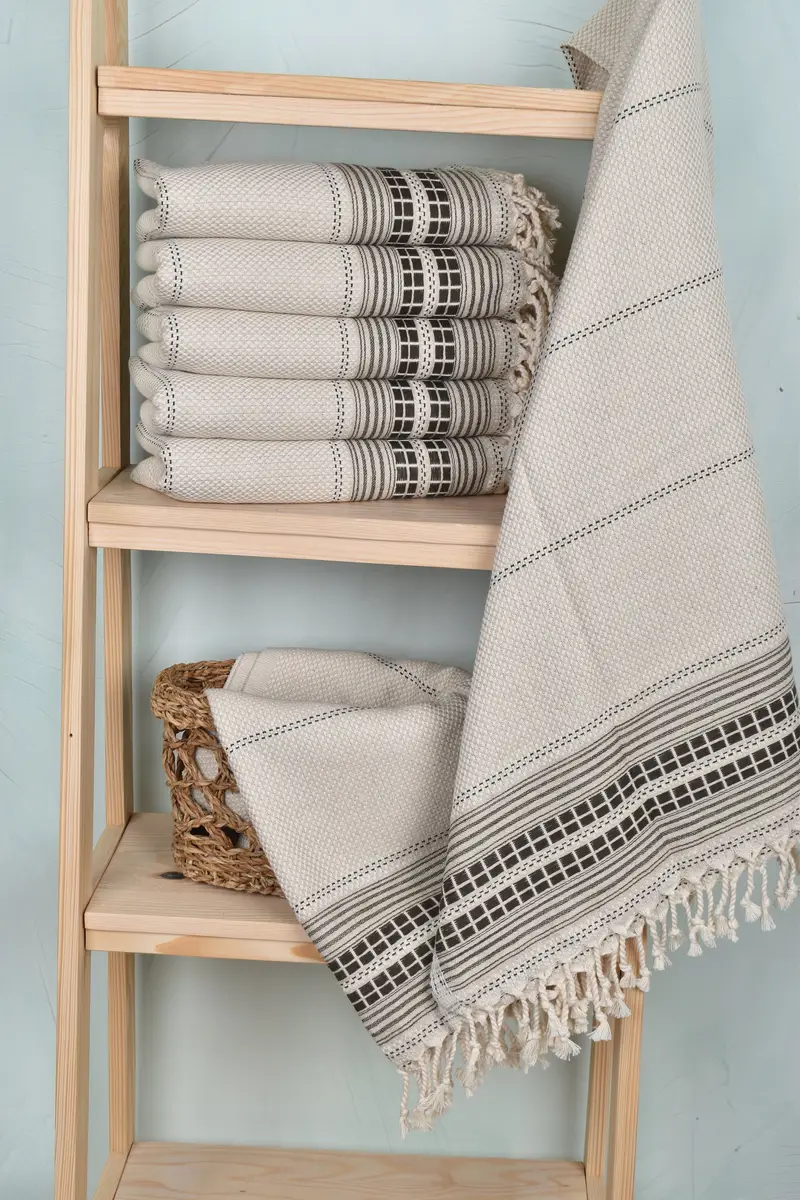 Turkish Beach Towel Personalized, Bridesmaid Favors, Luxury towel, Personalized Gifts, Custom Bath Towel, 68x40 Linen Striped Towel, Hammam towel - 3