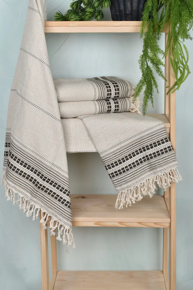 Turkish Beach Towel Personalized, Bridesmaid Favors, Luxury towel, Personalized Gifts, Custom Bath Towel, 68x40 Linen Striped Towel, Hammam towel - 6