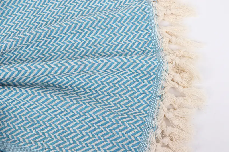 Personalized Gift For Him, Beach Size Towel, Large Turkish Towel, Sand-free towel, Fouta towel, Beach Towel Personalized, 70x40 Cotton Chevron Towel - 8
