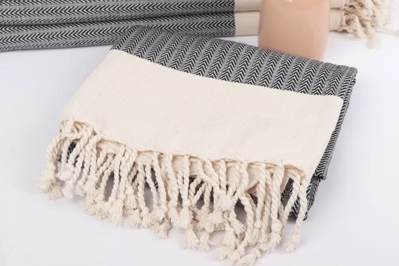 Welcome Wedding Gift, Handwoven Turkish Towel, Bridal Shower Favors, Home Decor Gifts, 68x36 Cotton Palm Design Towel, Spa Towel, Turkish bath towel - 5