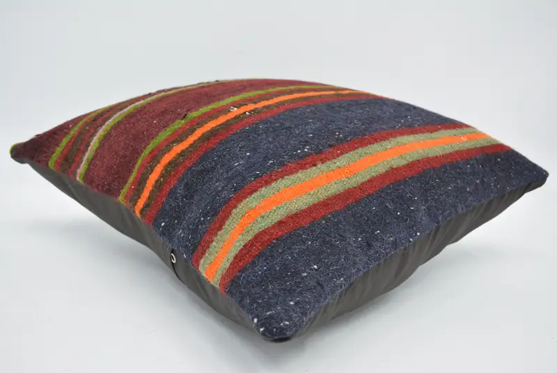 Pillow Sham, Outdoor Cushion Case, Ethnical Kilim Rug Pillow, 20x20 Red Pillow Case, Outdoor Cushion Cover, Pillow for Couch, Turkish Kilim Pillow - 6
