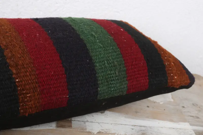 Vintage Pillow, Turkish Rugs Pillow, Car Pillow Cover, Boho Pillow Sham Cover, Pillow Case, 8x16 Red Cushion Case, Vintage Kilim Throw Pillow - 6