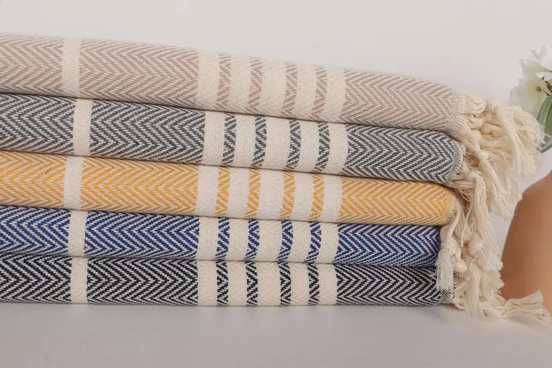 Small Bath Towels, Wedding Gift, Spa Towel, Wedding Gift Kitchen Towel, Xmas Gifts, 40x20 Cotton Striped Towel, Monogrammed Hand Towel, Custom Gifts - 2