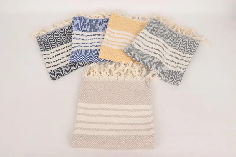 Small Bath Towels, Wedding Gift, Spa Towel, Wedding Gift Kitchen Towel, Xmas Gifts, 40x20 Cotton Striped Towel, Monogrammed Hand Towel, Custom Gifts - 3