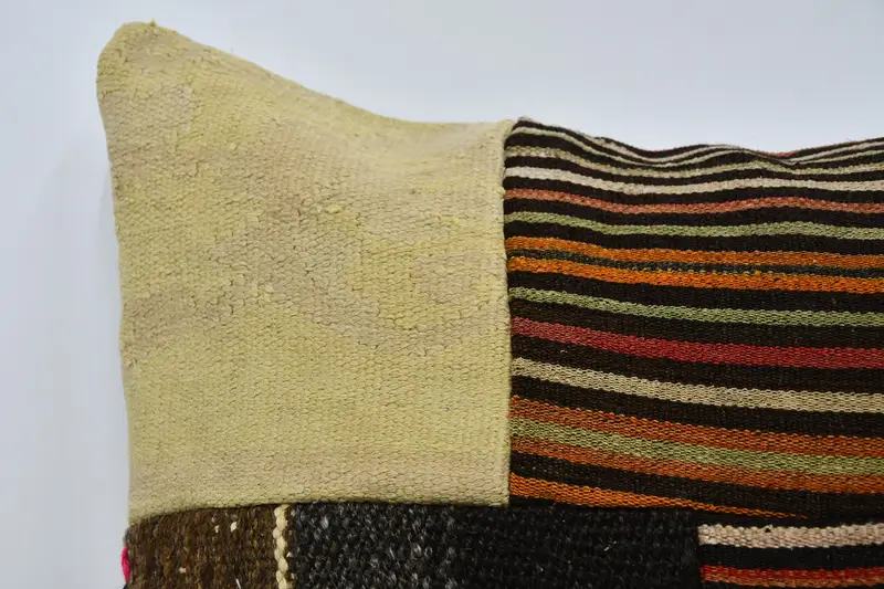 Kilim Pillow Cover, 24x24 Brown Pillow Case, Antique Pillows, Nomadic Pillow Cover, Aztec Cushion, Throw Kilim Pillow, Pillow Cover - 2