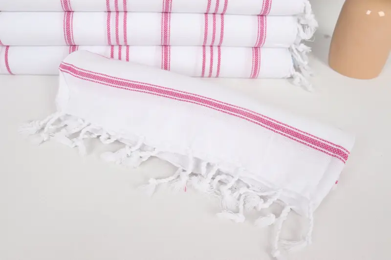 Summer Gift, Turkish Towel Hand Towel, 40x24 Cotton Striped Towel, Embroidery Towel, Turkish Tea Towel, Gift Boxes Tea Towels, Monogram Hand Towel - 4