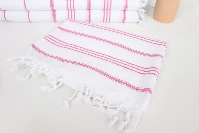 Summer Gift, Turkish Towel Hand Towel, 40x24 Cotton Striped Towel, Embroidery Towel, Turkish Tea Towel, Gift Boxes Tea Towels, Monogram Hand Towel - 5