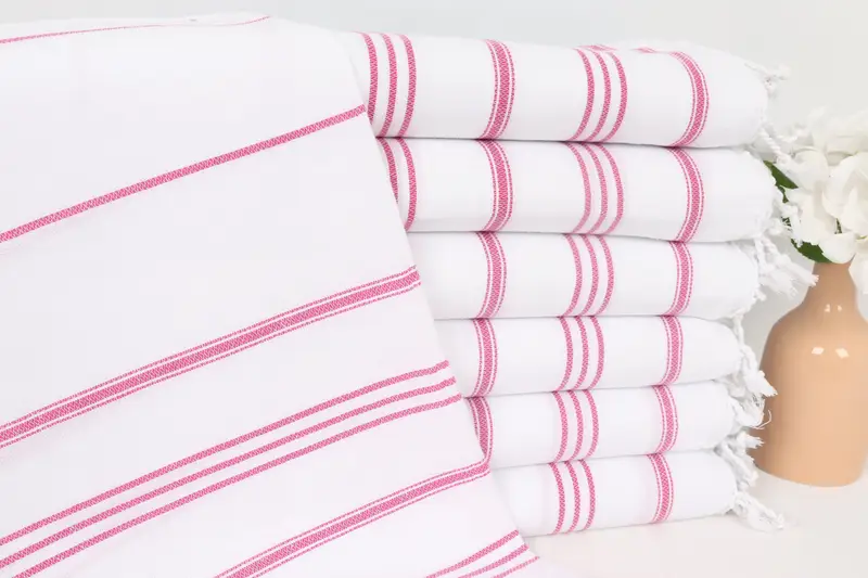 Summer Gift, Turkish Towel Hand Towel, 40x24 Cotton Striped Towel, Embroidery Towel, Turkish Tea Towel, Gift Boxes Tea Towels, Monogram Hand Towel - 1