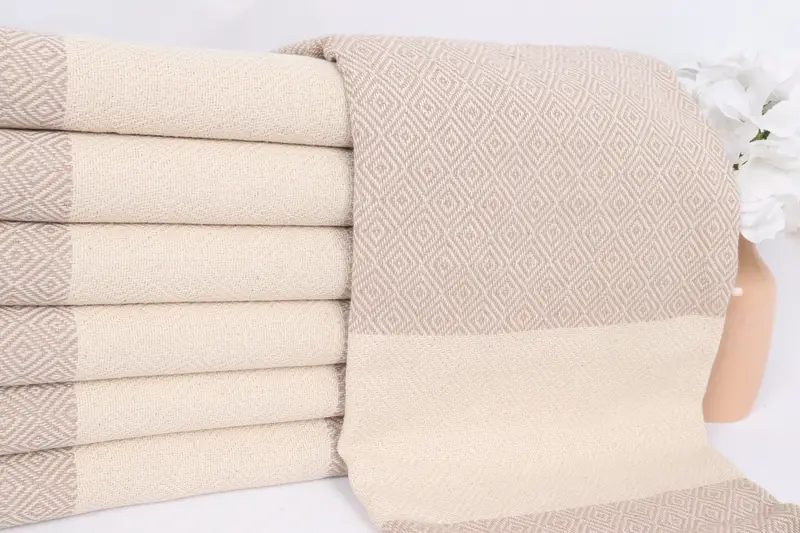 Custom Turkish Towel, 70x40 Cotton Diamond Towel, Monogram Turkish Towel, Bachelorette Party Gifts Bridesmaids, Housewarming Gift, Personalised Gift - 2