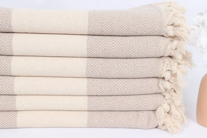 Custom Turkish Towel, 70x40 Cotton Diamond Towel, Monogram Turkish Towel, Bachelorette Party Gifts Bridesmaids, Housewarming Gift, Personalised Gift - 3
