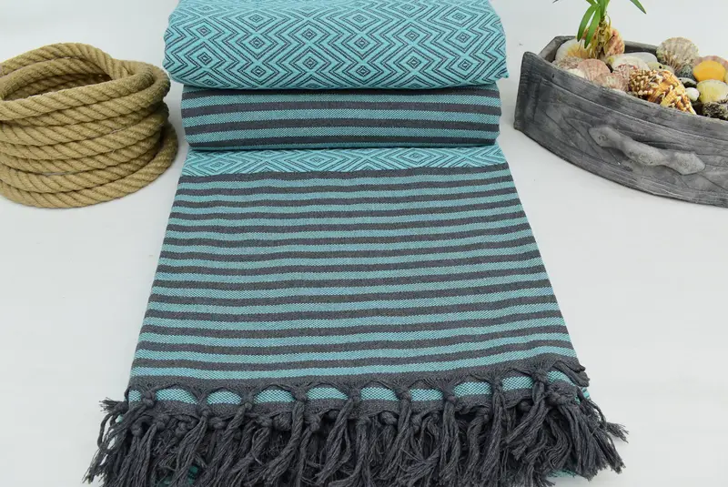 Halloween Gifts, 104x80 Cotton Diamond Towel, Organic Throw, Girl Trip Party Favor, Boho Throw Blankets, Turkish Blanket, Throw Blanket Couch - 7