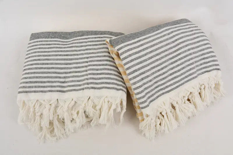 68x40 Cotton Striped Terry Towel, Bath towel, Large Turkish Towel, Home Gift, Luxury Turkish beach towel for summer vacation, Gifts For Him - 7