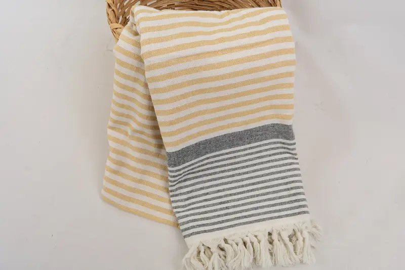 68x40 Cotton Striped Terry Towel, Bath towel, Large Turkish Towel, Home Gift, Luxury Turkish beach towel for summer vacation, Gifts For Him - 4