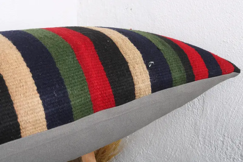 16x48 Green Cushion, Meditation Cushion Cover, Boho Pillow, Decorative Pillow Case, Cushion Case, Kilim Pillow Cover, Pillow for Sofa - 5