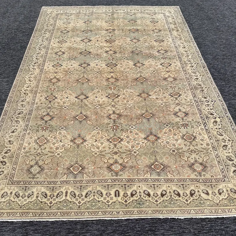 Alfombra verde del suroeste, decoración elegante de 0,5x9,4 pies