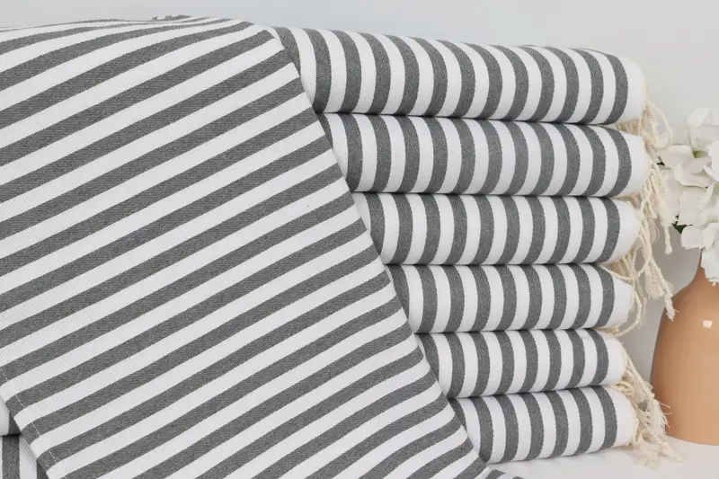 Maid Of Honor Gift, 40x18 Cotton Striped Towel, Personalized Gift, First Wedding Anniversary Gift, Small Bath Towels, Personalized Dish Towel - 1