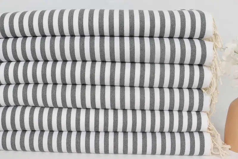 Maid Of Honor Gift, 40x18 Cotton Striped Towel, Personalized Gift, First Wedding Anniversary Gift, Small Bath Towels, Personalized Dish Towel - 3