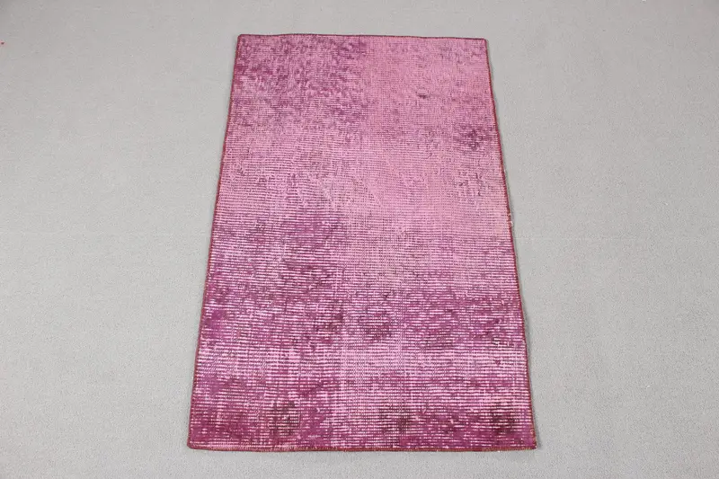 Lila Patchwork-Teppich, 2,1 x 3,4 Fuß, elegantes Dekor