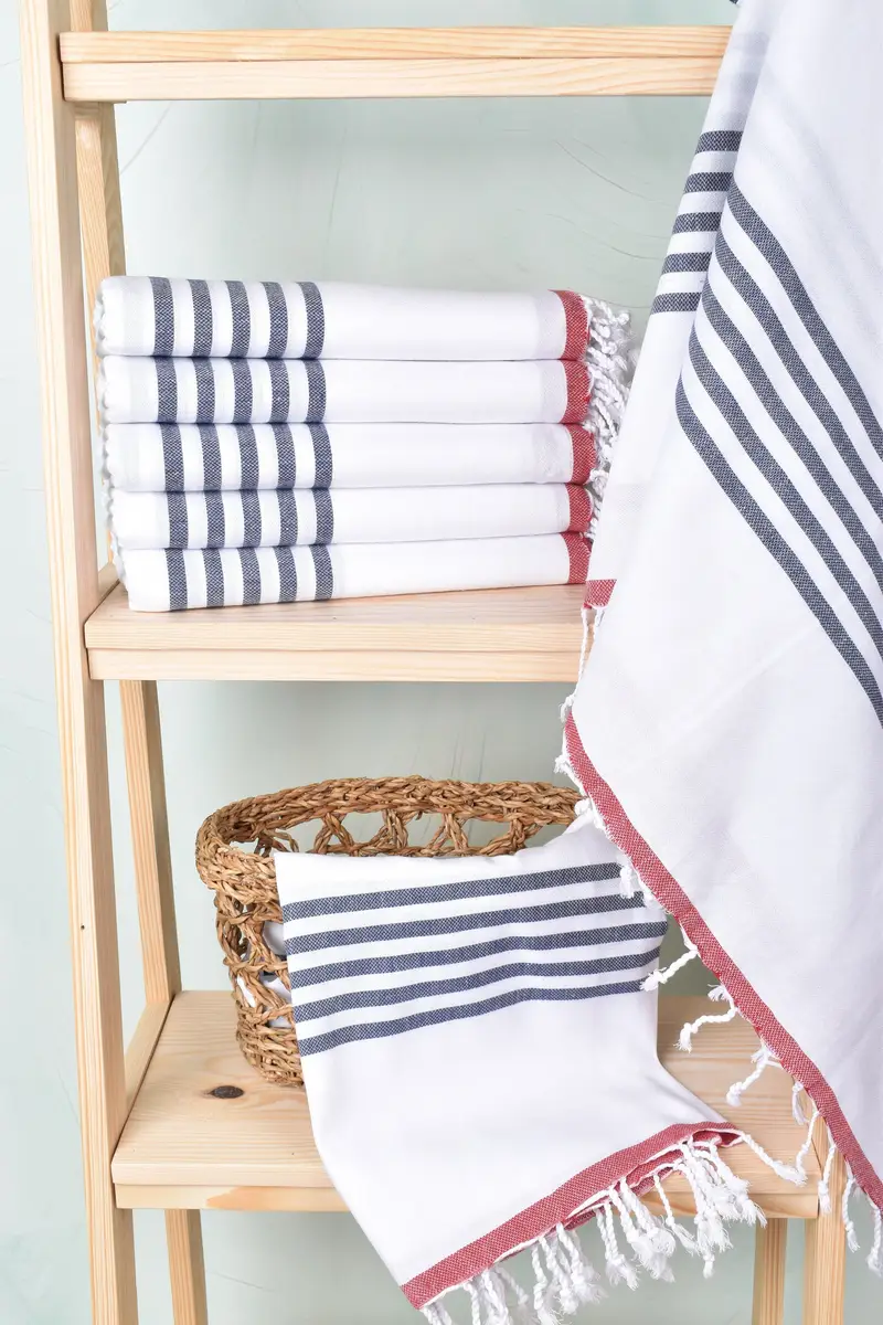Fringed Turkish towel for poolside, 70x40 Cotton Striped Towel, Summer Towel, Quick-dry peshtemal, Custom Gift, Welcome Wedding Gift, Cotton towel - 3