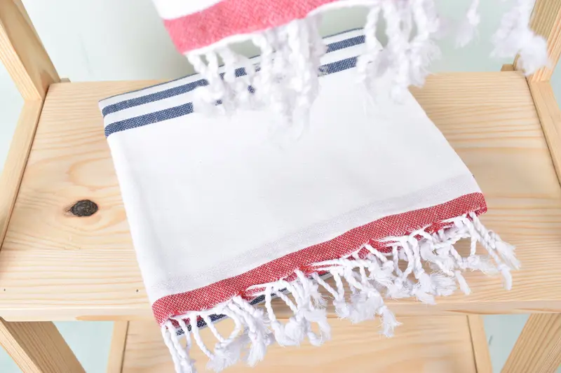 Fringed Turkish towel for poolside, 70x40 Cotton Striped Towel, Summer Towel, Quick-dry peshtemal, Custom Gift, Welcome Wedding Gift, Cotton towel - 5