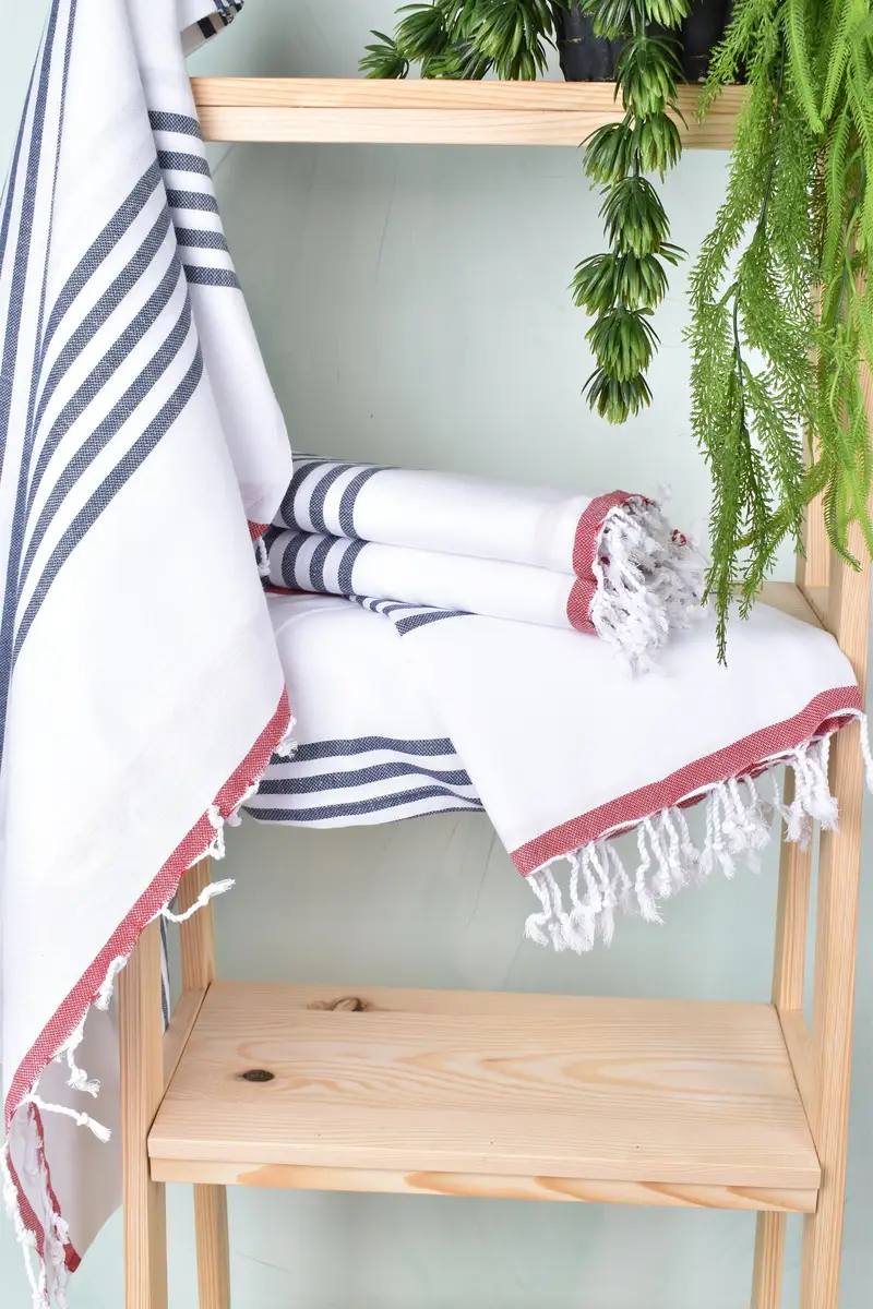 Fringed Turkish towel for poolside, 70x40 Cotton Striped Towel, Summer Towel, Quick-dry peshtemal, Custom Gift, Welcome Wedding Gift, Cotton towel - 6