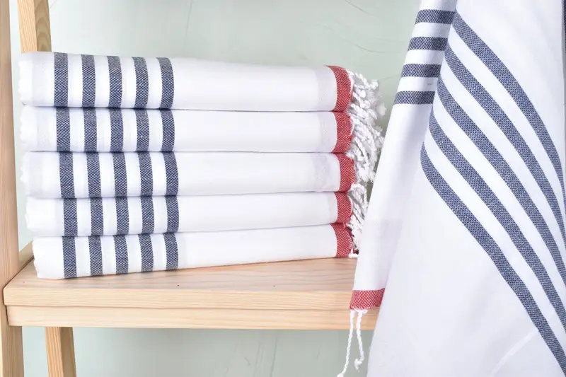 Fringed Turkish towel for poolside, 70x40 Cotton Striped Towel, Summer Towel, Quick-dry peshtemal, Custom Gift, Welcome Wedding Gift, Cotton towel - 1