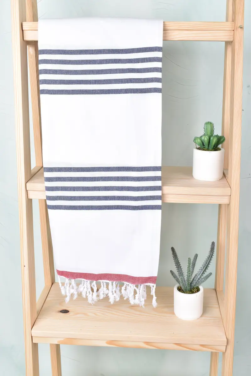Fringed Turkish towel for poolside, 70x40 Cotton Striped Towel, Summer Towel, Quick-dry peshtemal, Custom Gift, Welcome Wedding Gift, Cotton towel - 8
