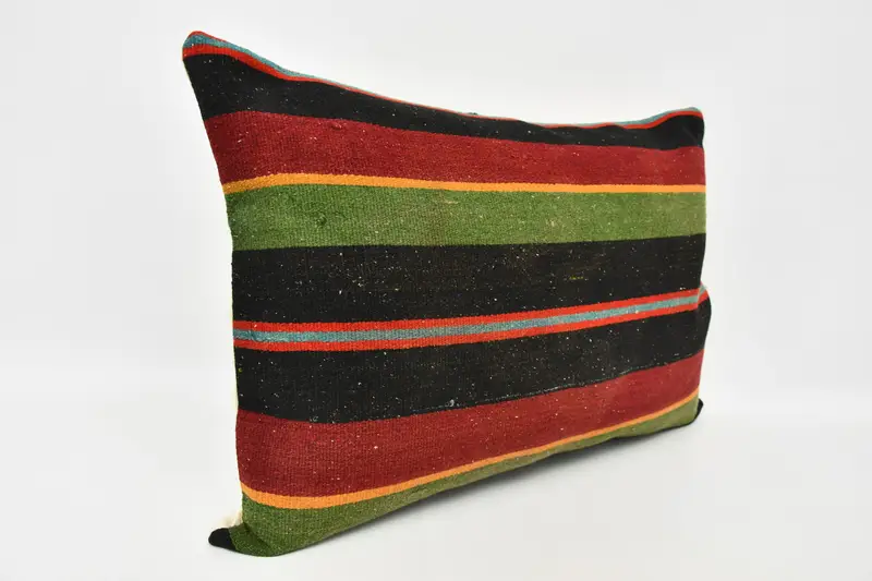Accent Pillow Cover, Vintage Pillow, Cushion, Antique Pillows, Kilim Cushion Sham, Southwestern Cushion, 20x28 Green Cushion - 3
