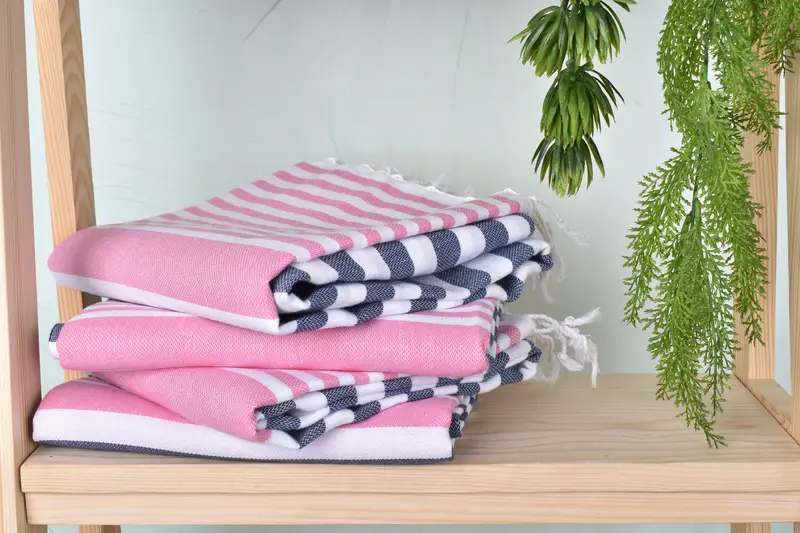 Towel With Name, Luxury Turkish peshtemal beach towel, Xmas Gifts, Peshtemal Towel, Wedding Favors, Large Turkish Towel, 68x36 Cotton Striped Towel - 7