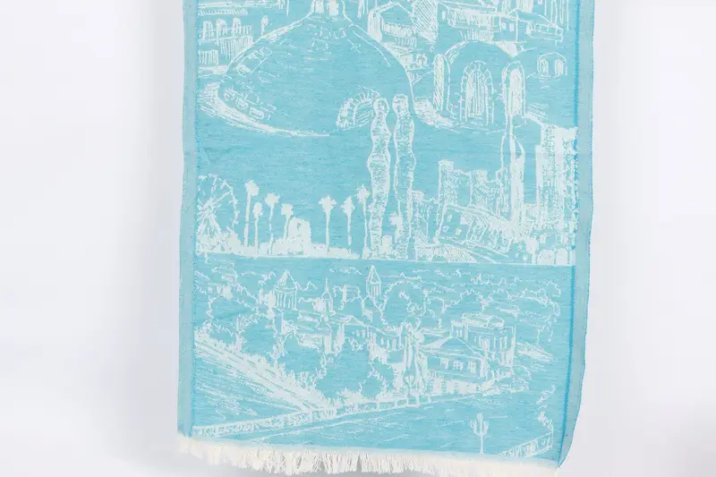 28x20 Cotton Landscape Patterned Towel, Personalized Kitchen Towel, Kitchen Towel, Gym Towel, Gift For Mom, Wedding Favors, Best Friend Wedding Gift - 1