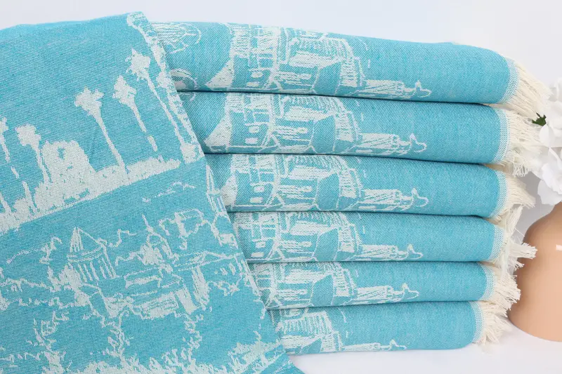 28x20 Cotton Landscape Patterned Towel, Personalized Kitchen Towel, Kitchen Towel, Gym Towel, Gift For Mom, Wedding Favors, Best Friend Wedding Gift - 2