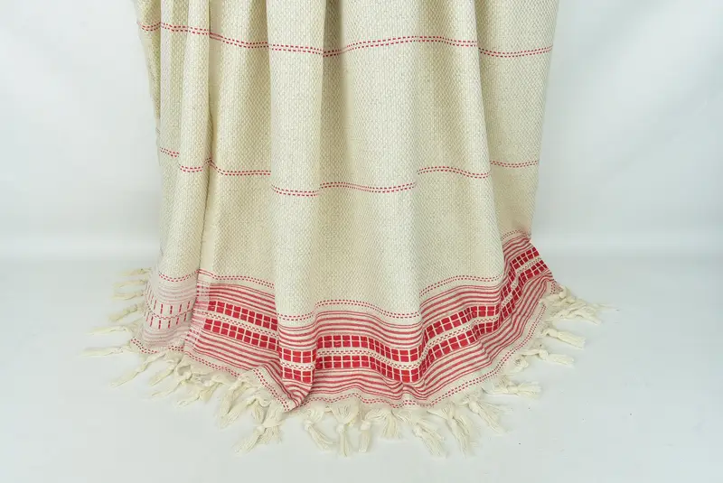 Personalized Gifts, 96x94 Linen Striped Towel, Bedspread Quenn, Wedding Favors, Extra Large Tablecloth, Turkish Cotton Blanket, Woven Blanket - 8