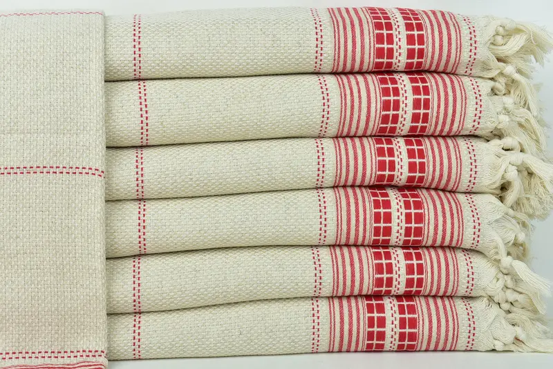 Personalized Gifts, 96x94 Linen Striped Towel, Bedspread Quenn, Wedding Favors, Extra Large Tablecloth, Turkish Cotton Blanket, Woven Blanket - 1