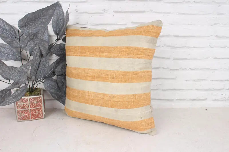 Bohemian Cushion Cushion, Armchair Pillow Sham, Handmade Kilim Cushion, Cushion, Antique Pillows, 18x18 White Cushion Cover, Home Decor Pillow - 4