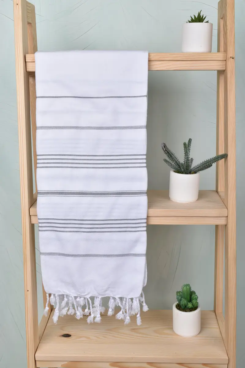 Gift For Coworker, Sand-resistant towel, 70x40 Cotton Striped Towel, Bachelor Party Favors, Turkish beach towel, Turkish towel, Travel Towel - 8