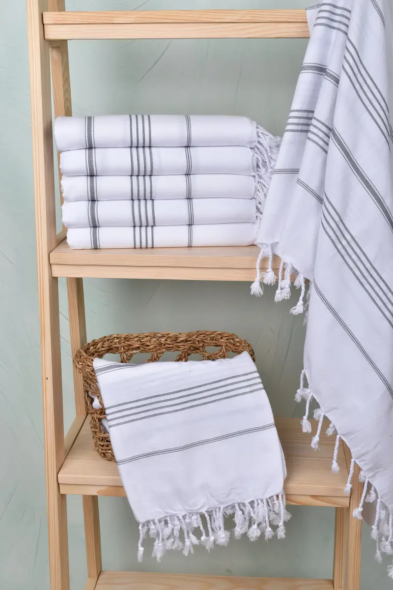 Gift For Coworker, Sand-resistant towel, 70x40 Cotton Striped Towel, Bachelor Party Favors, Turkish beach towel, Turkish towel, Travel Towel - 3