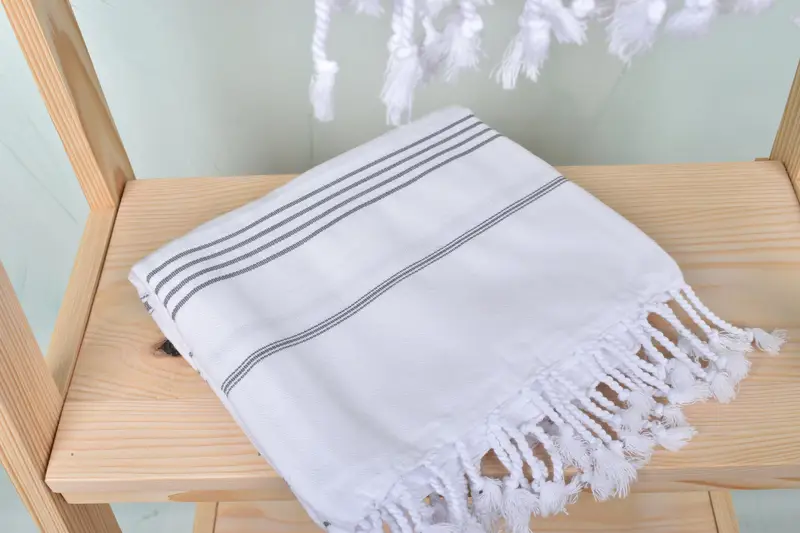 Gift For Coworker, Sand-resistant towel, 70x40 Cotton Striped Towel, Bachelor Party Favors, Turkish beach towel, Turkish towel, Travel Towel - 5