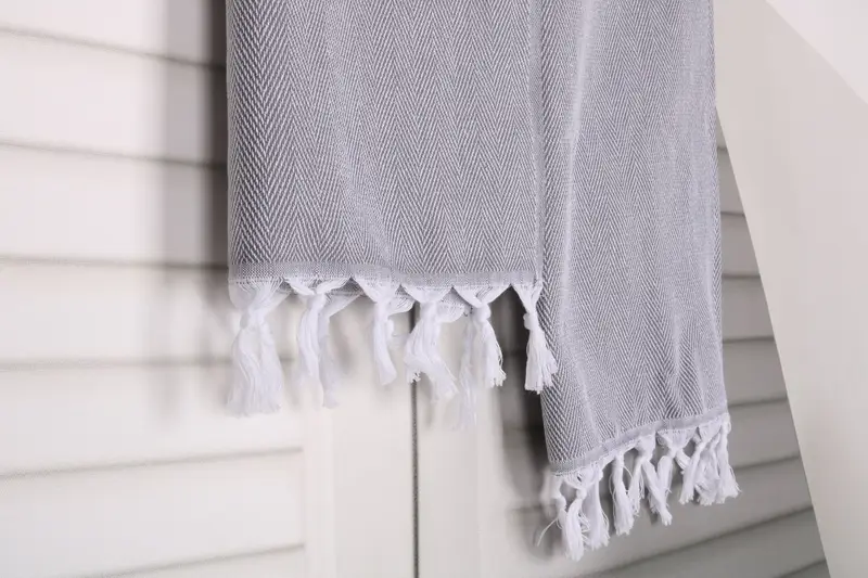 Xmas Gifts, Custom Gifts, Custom Hand Towel, Summer Towel, Bulk Order Towel, 36x18 Cotton Herringbone Towel, Bathroom Towels, Monogrammed Hand Towel - 6