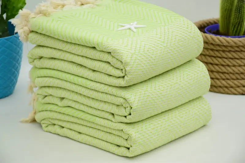 Organic Throw, Wedding Favors, Turkish Towel Beach Blanket, 92x80 Cotton Diamond Towel, Custom Gift, Bachelorette Party Favors, Boho Throw Blankets - 2