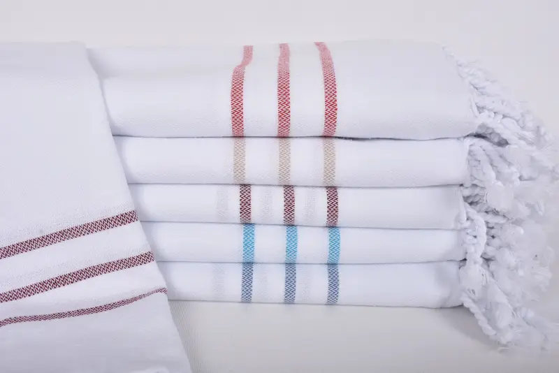 Wedding Gift, Bridesmaid Proposal Gift, Personalized Hand Towel, 40x24 Cotton Striped Towel, Monogram Kitchen Towel, Gift For Wedding Day - 1
