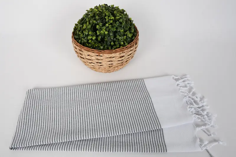 40x18 Cotton Striped Towel, Personalized Gift, Gift For Coworker, Personalized Kitchen Towel, Bulk Order Towel, Gifts For Him, Custom Hand Towel - 4