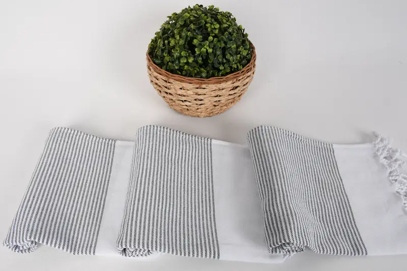40x18 Cotton Striped Towel, Personalized Gift, Gift For Coworker, Personalized Kitchen Towel, Bulk Order Towel, Gifts For Him, Custom Hand Towel - 8