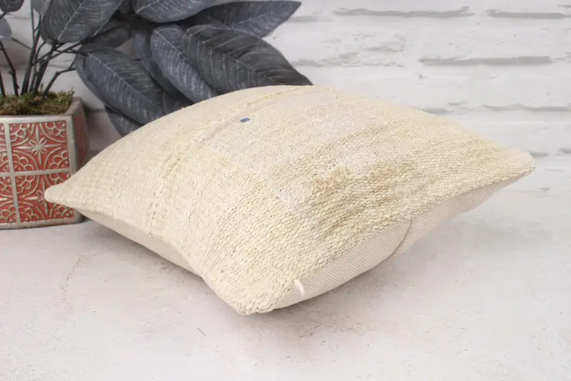 Traditional Cushion Case, 12x12 White Pillow Case, Pillow Cover, Vintage Pillow, Vintage Kilim Throw Pillow, Interior Designer Pillow - 6